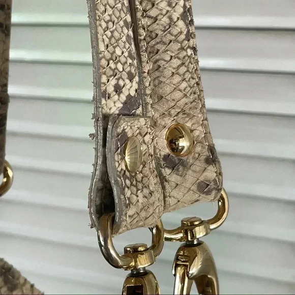 Maurizio Taiuti Genuine Leather Python Shoulder Purse - Picture 9 of 15